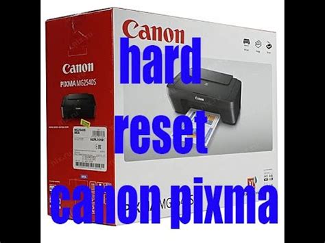 réinitialisation de l imprimante canon pixma YouTube