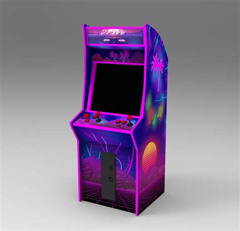 80 s neon arcade machine 3D - TurboSquid 1229419