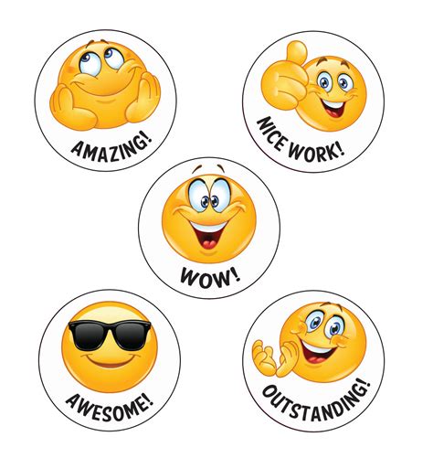 School Stickers Wow Emoji Reward Stickers Free Delivery