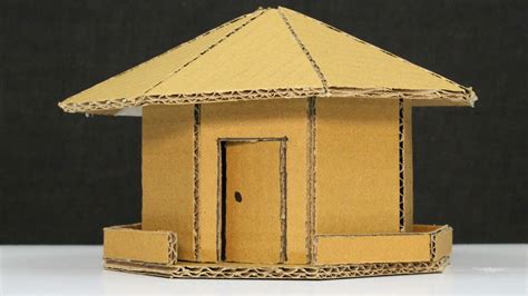 How To Make A Simple Cardboard House Youtube