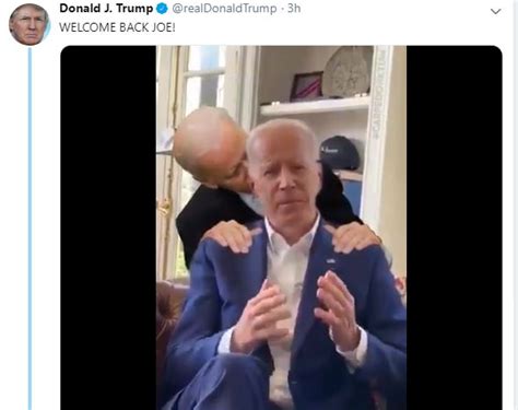 Funniest President Ever Trump Trolls Joe Biden With Spoof Hands And