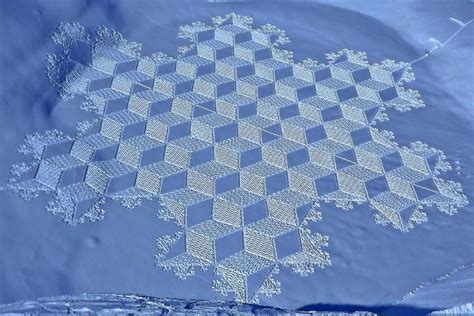Snow Art Simon Beck Makes Geometric Crop Circle Like
