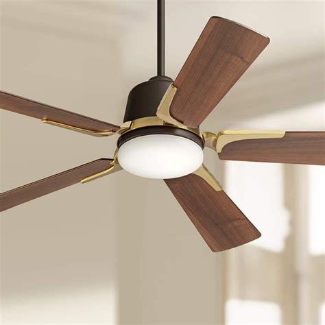 Get 5% in rewards with club o! 54" Casa Vieja Desteny Bronze and Soft Brass LED Ceiling ...