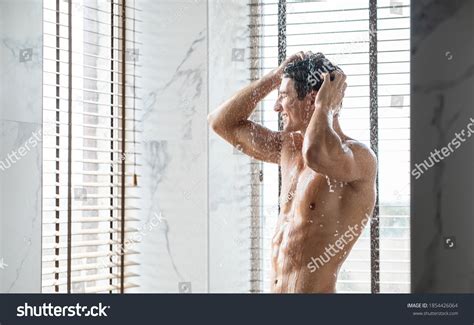 Happy Guys In Shower Over Royalty Free Licensable Stock Photos