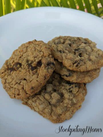 Form the cookies by dropping heaping 2 tablespoonfuls of the batter onto the prepared baking sheets, 6 cookies per sheet, spacing evenly. Paula Deen Oatmeal Raisin Cookies - STOCKPILING MOMS™
