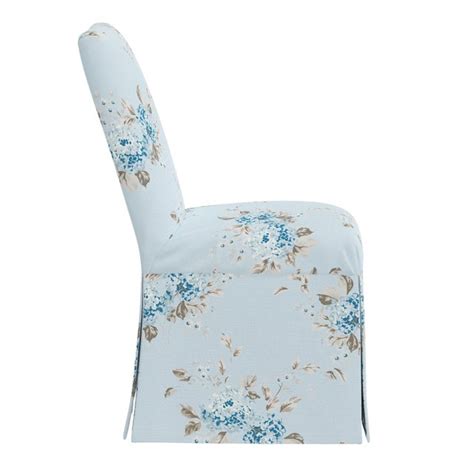 Rachel Ashwell X Cloth And Co Slipcover Dining Chair In Blue Berry Bloom