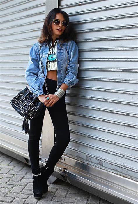40 Killer Summer Concert Outfit Ideas Black Skinny Jeans A Cool Crop