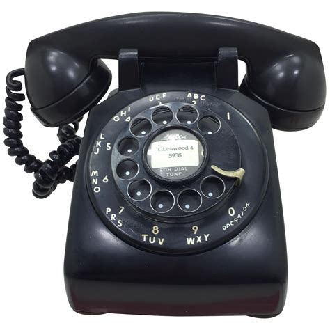 Black Western Electric 5302 Rotary Dial Telephone Phone Retro Phone
