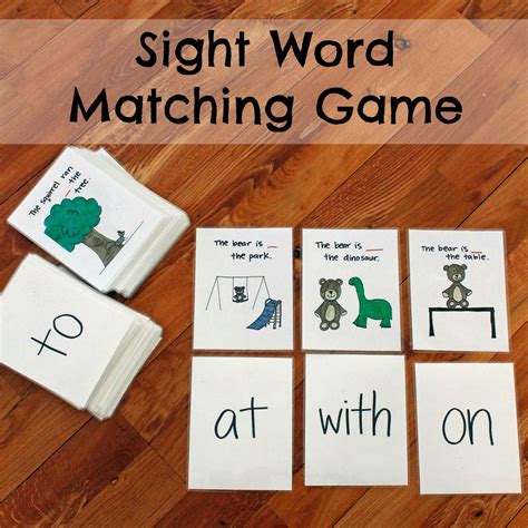DIY Sight Word Matching Game - ResearchParent.com