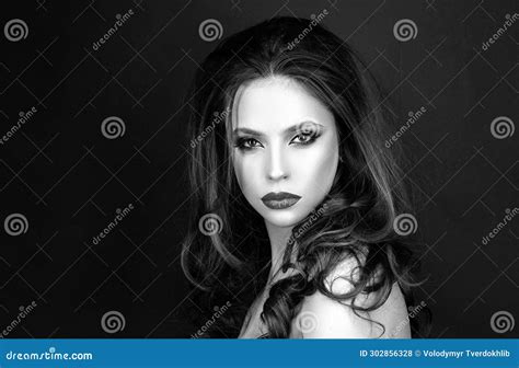 Beautiful Sensual Woman Fashion Model Female Posing In Studio Stock Photo Image Of Sensual