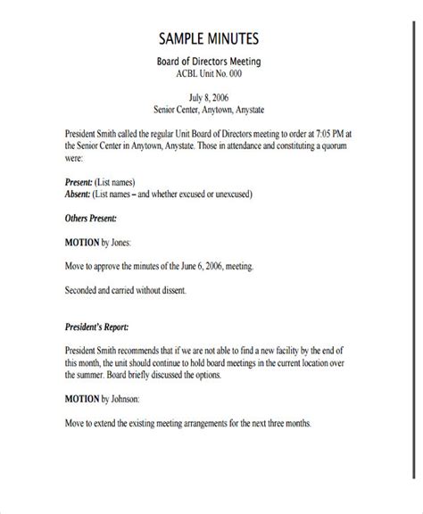 Nonprofit Meeting Minutes 10 Examples Format Pdf Examples