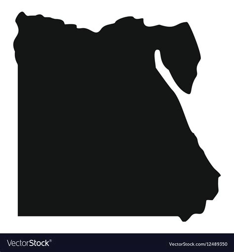 Map Of Egypt Icon Simple Style Royalty Free Vector Image