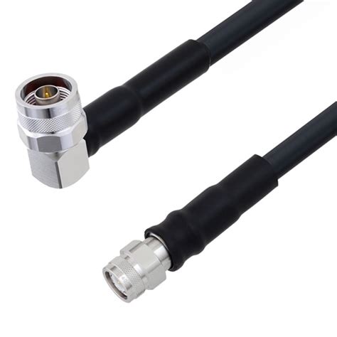 Low Loss N Male Right Angle To Tnc Male Cable Assembly Using Lmr 400 Db