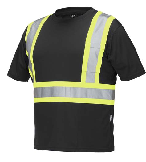 Hi Vis Crew Neck Short Sleeve Safety Tee Shirt With Chest Pocket Hi