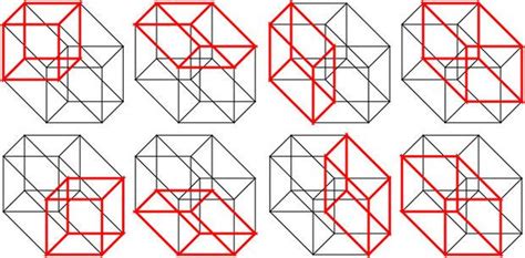 3d 4 Dimensional Tesseract Hypercube Model B Tjt46 Geometric Drawing