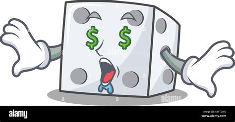 Money Eye Dice Character Cartoon Style Stock Vector Image And Art Alamy