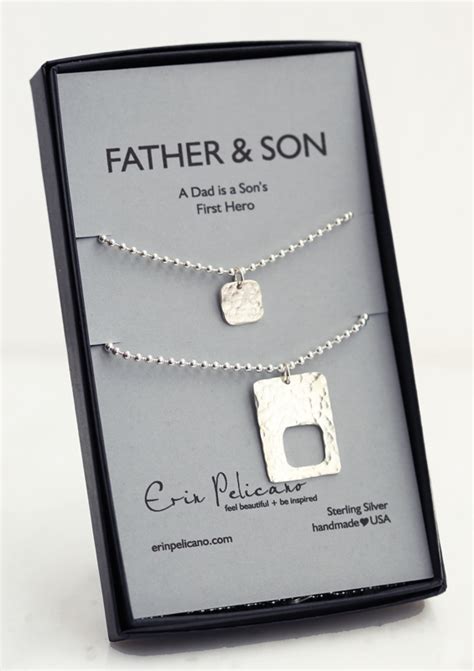 Your son, cousin, or nephew will love these cool gifts, from trendy sunglasses to electric shavers 60 best gift ideas for teen boys that we promise they won't roll their eyes at. Father Son Tag Necklace Set | Fine Artisan Jewelry Erin ...
