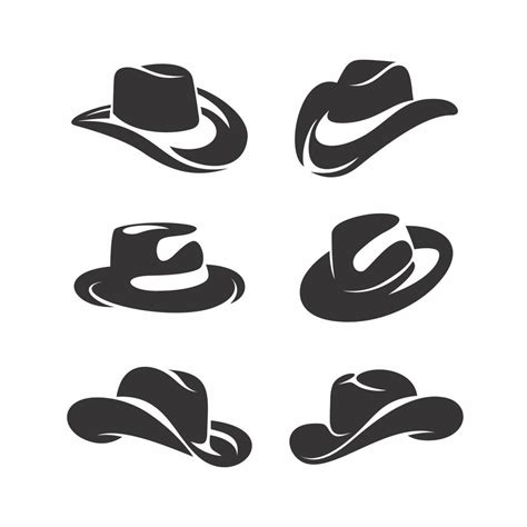 Set Of Cowboy Hat Vector Clip Art 10485044 Vector Art At Vecteezy