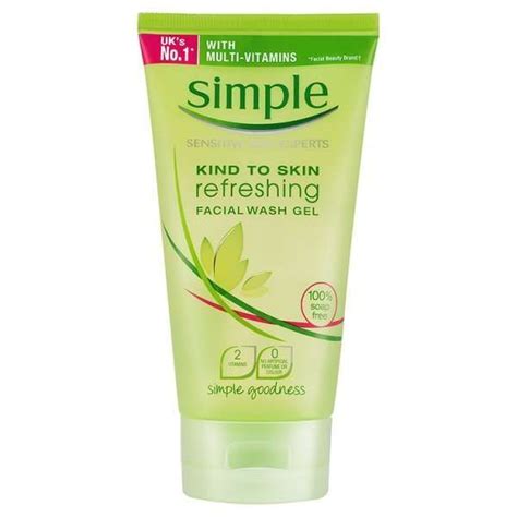 Simple Kind To Skin Refreshing Facial Wash Gel 150ml Fizzcombd