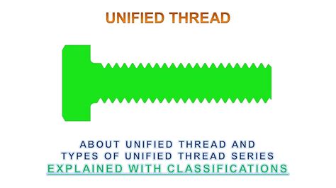 Unified Thread And Types Of Unified Thread Unc Unf And Unef Youtube
