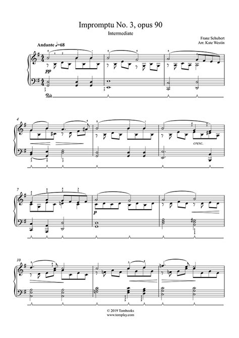 Achat partitions flute sol au meilleur prix. Partition Piano Impromptu n° 3 en sol bémol majeur, D. 899 ...
