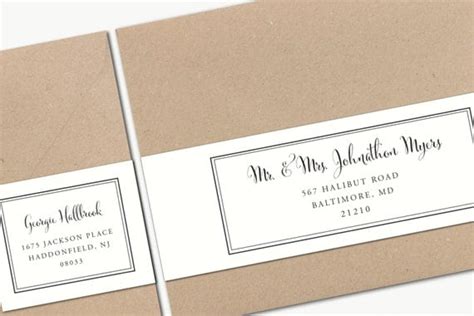 Printable Wrap Around Address Labels Wedding Templates