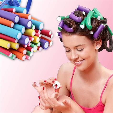 Sanas Hair Curling Flexi Rods 20 Pieces Magic Hair Foam Hair Rollers