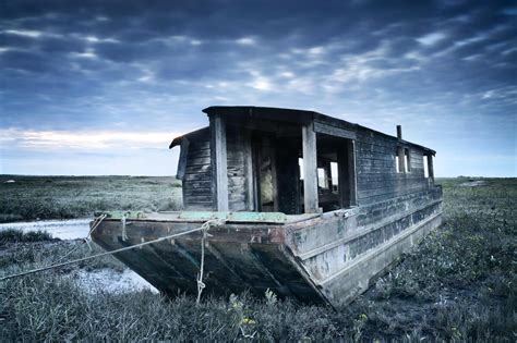 Abandoned Old Barge Norfolk Coastline Tony Eveling Photography