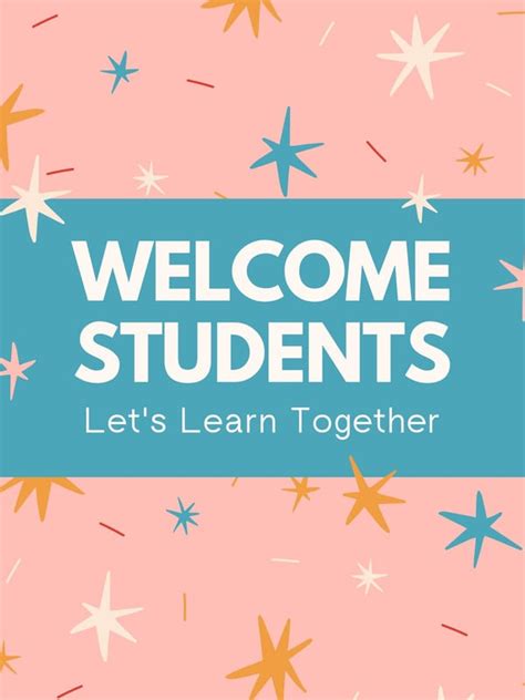 Free Printable Classroom Welcome Poster Templates Canva
