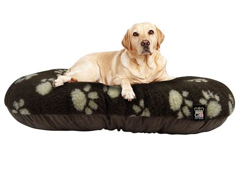 Oval Dog Cushion In Brown With Paw Print Various Sizes Gbpetbeds Copy