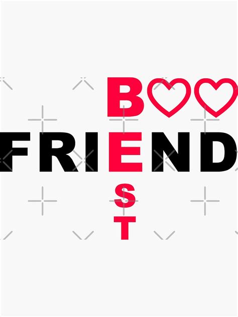 Bff Best Friend Two Hearts Together Forever Sticker For Sale By
