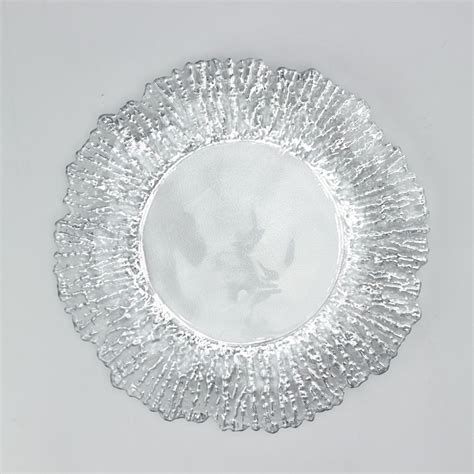 Decostar™ Glass Charger Plate 13 8 Pieces Silver