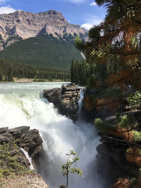 Athabasca Falls Jasper Alberta Canada Athabasca Outdoor Cool Photos