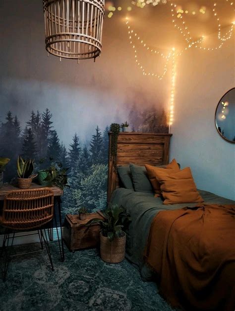 Forest Bedroom Room Inspiration Bedroom Home Aesthetic Bedroom