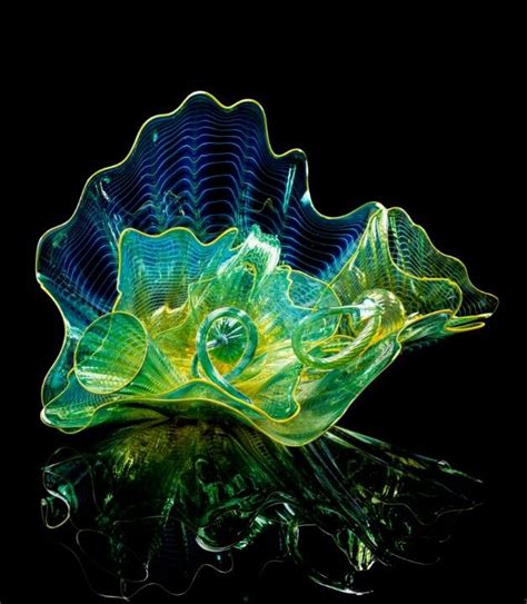 Dale Chihuly Seaform Assemblage In Aqua Green And Yellow Art Of Glass Blown Glass Art Glass