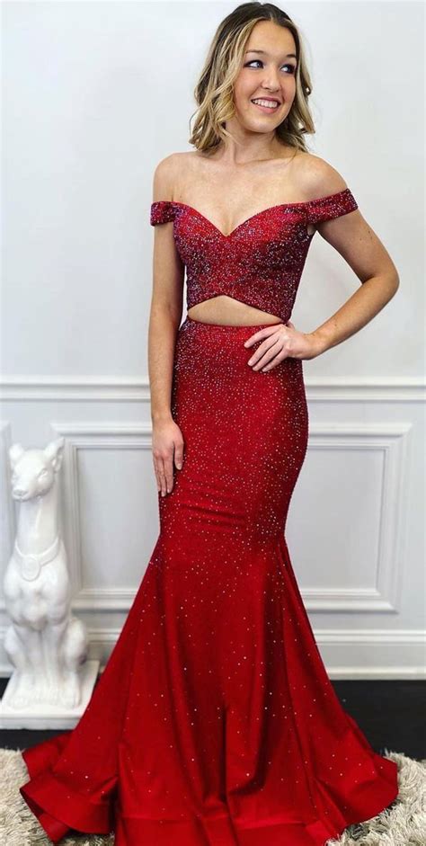 12 Red Prom Dresses For The Wow Look Two Piece Red Prom Dress I Take