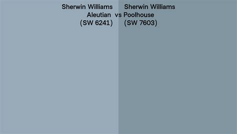 Sherwin Williams Aleutian Vs Poolhouse Side By Side Comparison