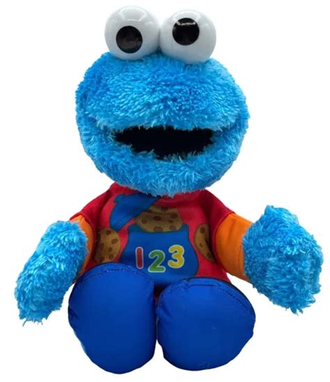 Playskool Sesame Street Plush 123 Cookie Monster Blue Stuffed Animal