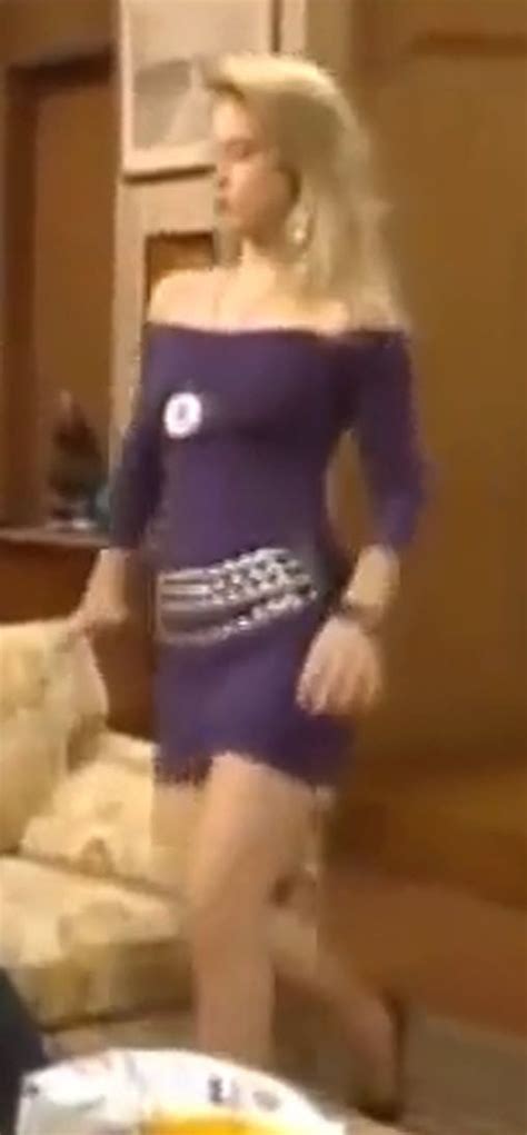 Kelly Bundy In Purple Off Shoulder Tight Dress With Obnoxious Belt Tv Fashion To Die For