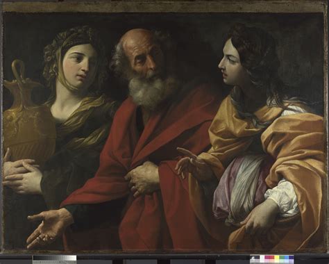 Lot And His Daughters Leaving Sodom 1615 16 By Guido Reni Oil On