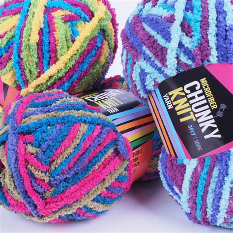 Microfiber Chunky Knit Yarn 3ply 100g 6 Colours Available Oz Yarn
