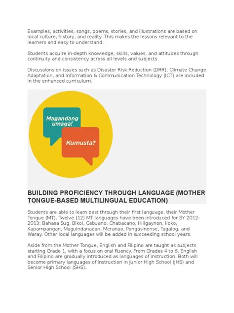 Building Proficiency Through Language Mother Tongue Based Multilingual Education Pdf