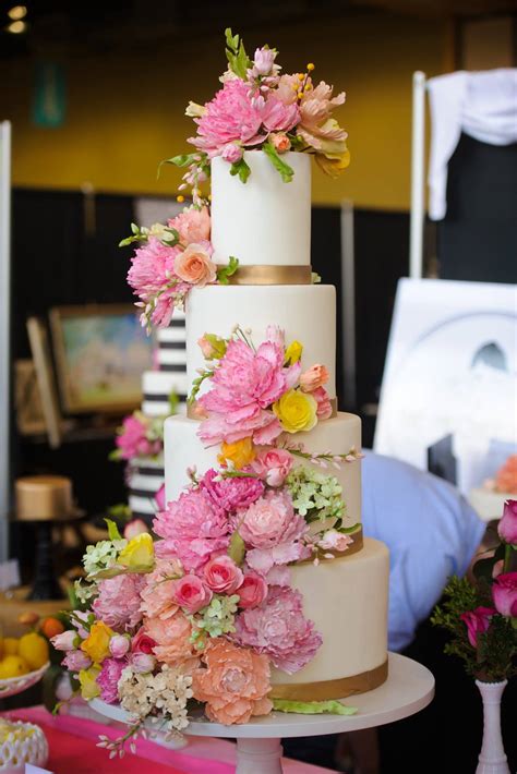 Download the perfect wedding cake pictures. 40 Wedding Cake Designs with Elaborate Fondant Flowers ...