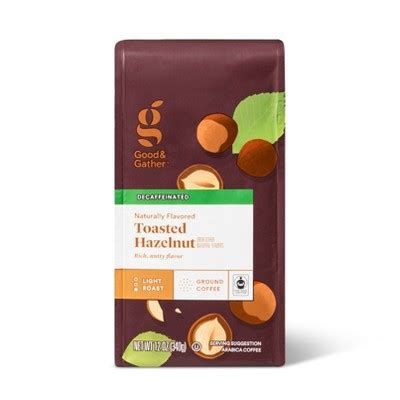 Naturally Flavored Hazelnut Decaf Bagged Light Roast Ground Coffee