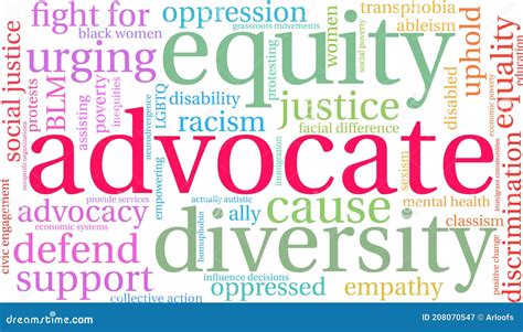 Advocate Word Cloud Stock Vector Illustration Of Change 208070547