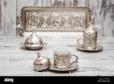 Traditional Turkish Coffee Set Stock Photo Alamy