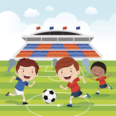 Kid Scoring Soccer Goal Illustrations Royalty Free Vector Graphics