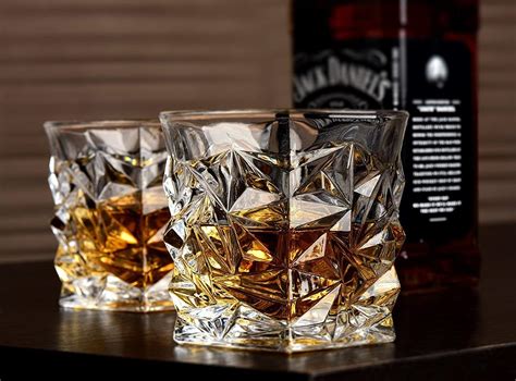 Primeworld Diamond Design Crystal Cut Whiskey Glass Set 300 Ml Pack Of 6 Buy Online In