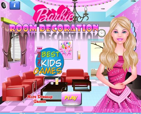 How to play princess room decoration. Free Kids Games: Barbie Room Decoration Rhapsody In Pink