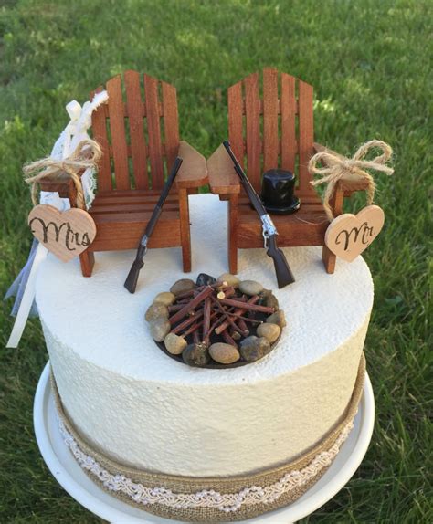 Rustic Hunting Wedding Cake Toppers Wedding Cake Topper Etsy